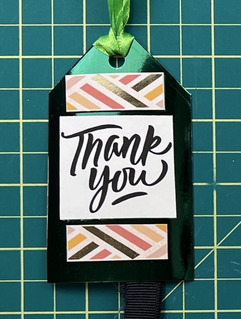 tag 9 - holographic thank you gift tags from scrap paper