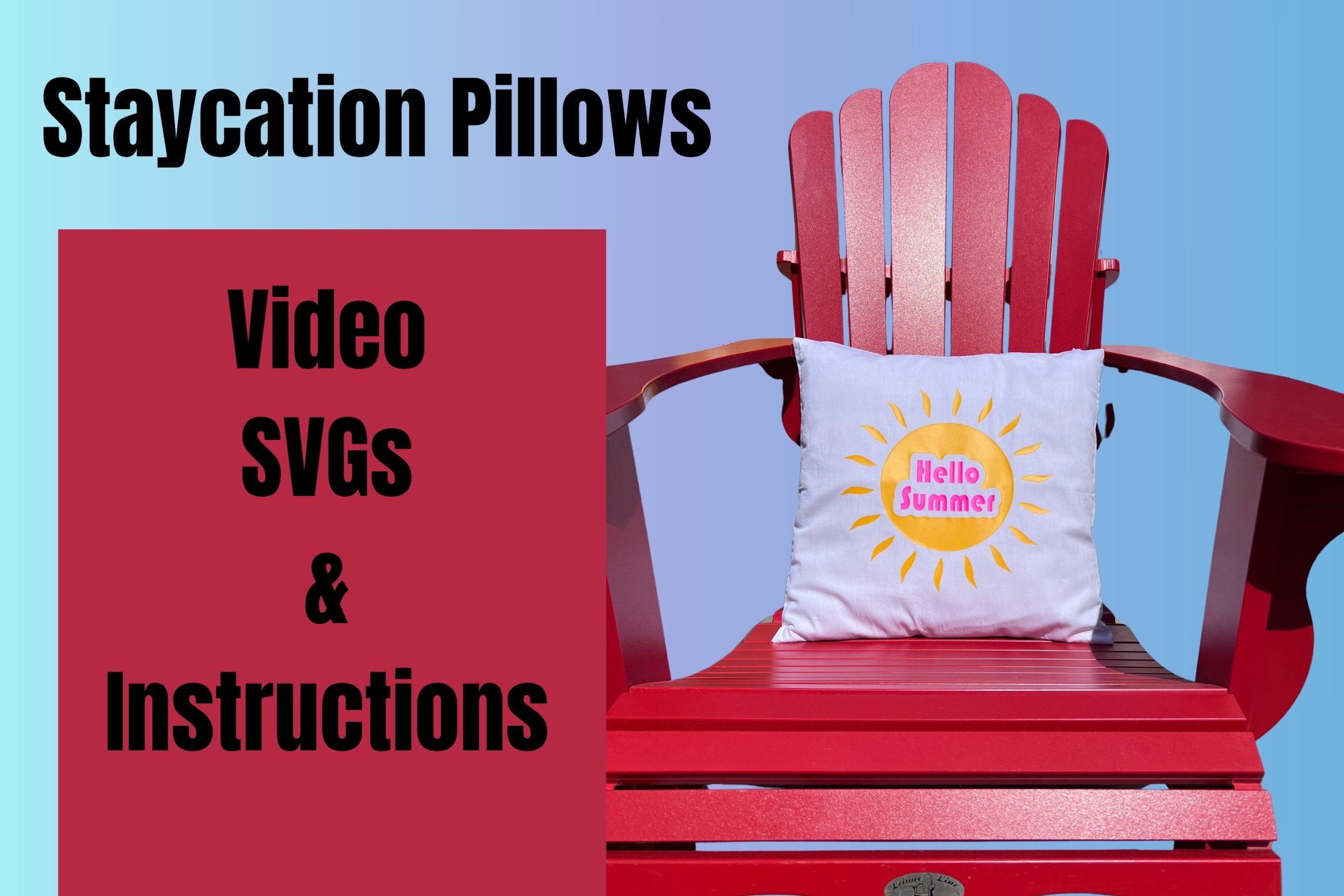Staycation Pillow - Video and SVG Files - Image 3