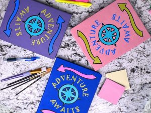 Adventure Awaits Notebook Design – Video, SVG and More