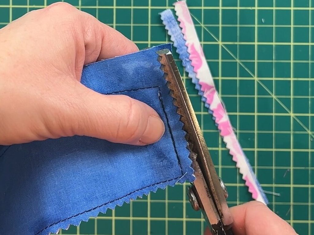 cutting with pinking shears