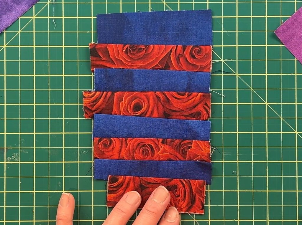 scrap fabric layout