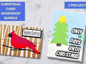 Christmas Card Workshop Bundle – 2 Cricut Card Projects