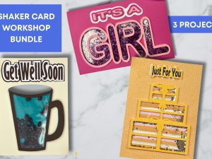 Shaker Card Workshop Bundle – 3 Cricut Card Projects