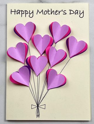 Mother's Day Heart Balloon Card