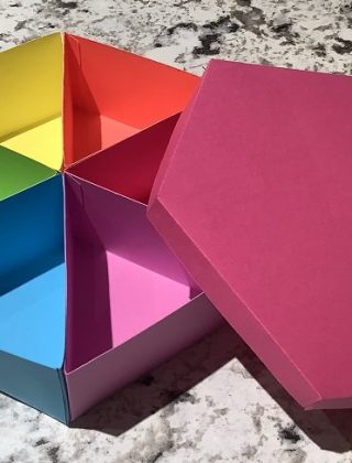 rainbow paper box