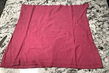 first cut cut shirt material