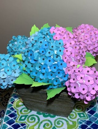 beautiful paper hydrangea